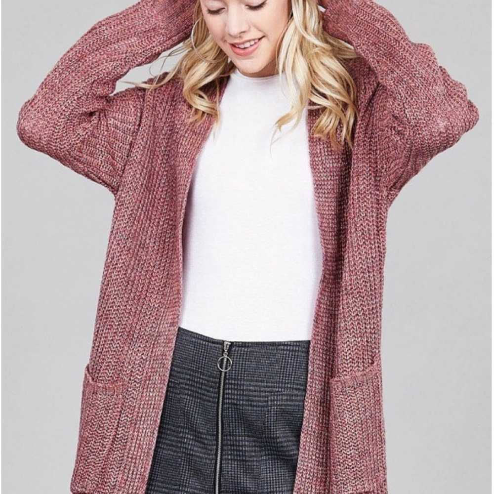 HP๐Pink cardigan knit long sleeve sweater - Picture 4 of 4